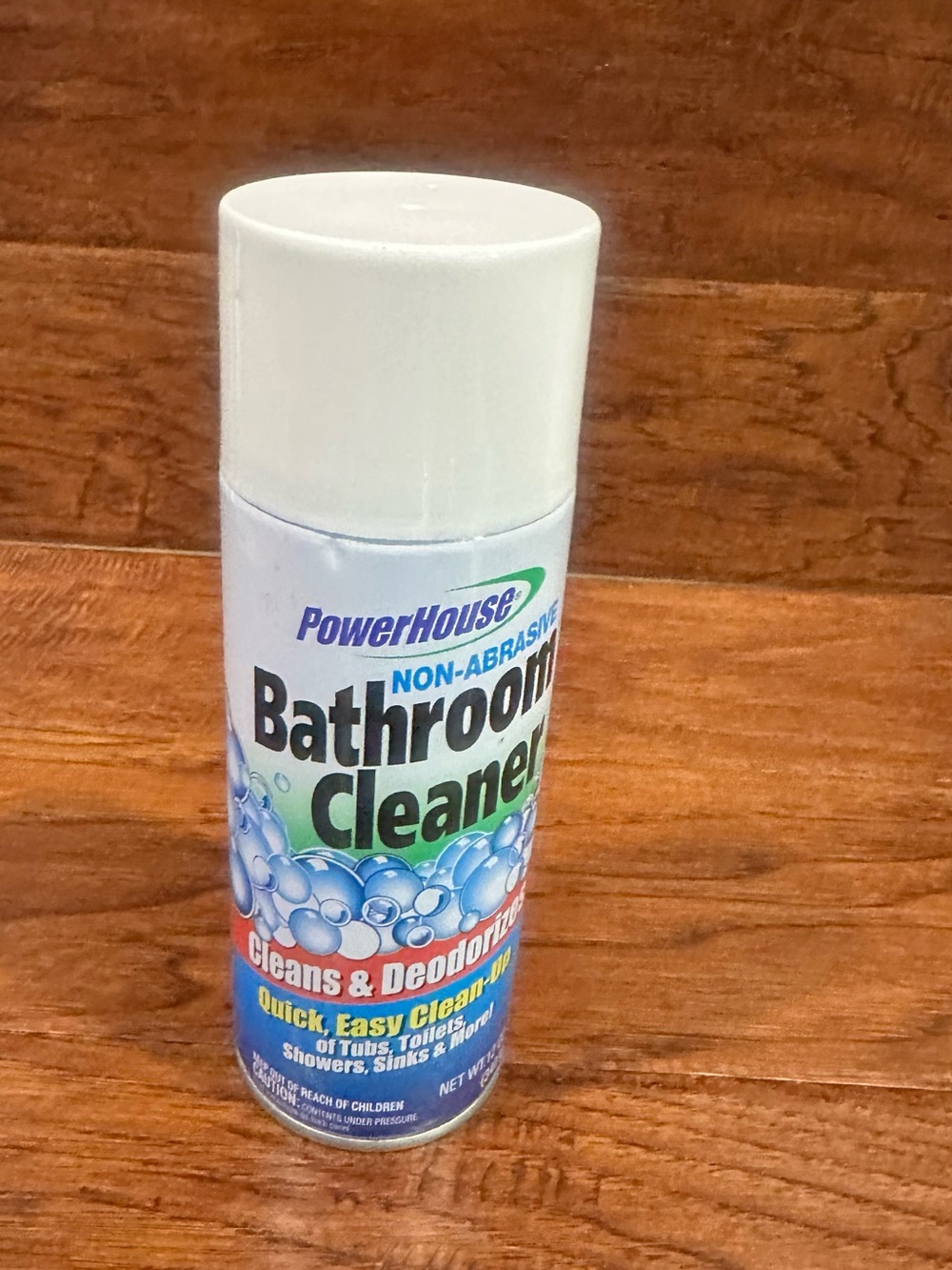 White Bathroom Cleaner Stash Can.